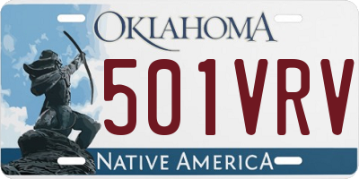 OK license plate 501VRV