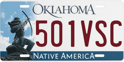 OK license plate 501VSC