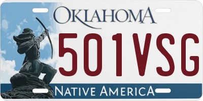 OK license plate 501VSG