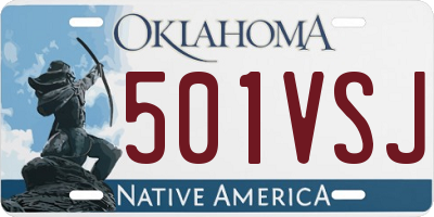OK license plate 501VSJ