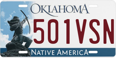 OK license plate 501VSN