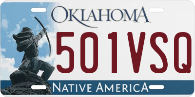 OK license plate 501VSQ