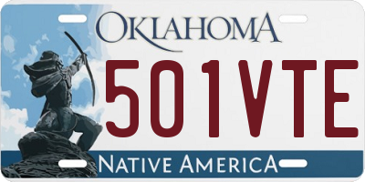OK license plate 501VTE