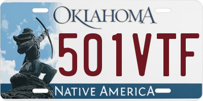 OK license plate 501VTF
