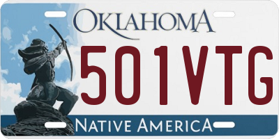 OK license plate 501VTG