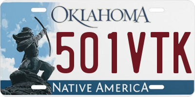 OK license plate 501VTK