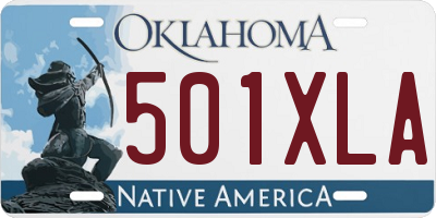 OK license plate 501XLA