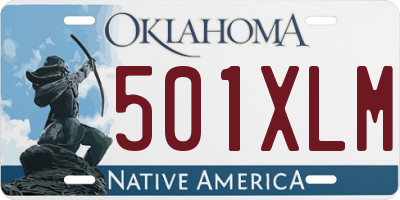OK license plate 501XLM