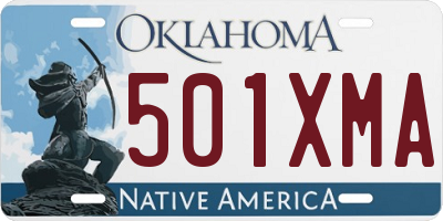 OK license plate 501XMA