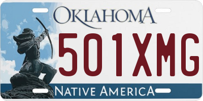 OK license plate 501XMG