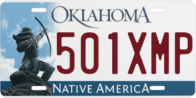 OK license plate 501XMP