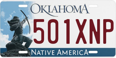 OK license plate 501XNP