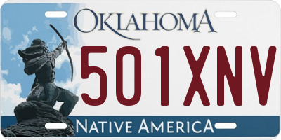 OK license plate 501XNV