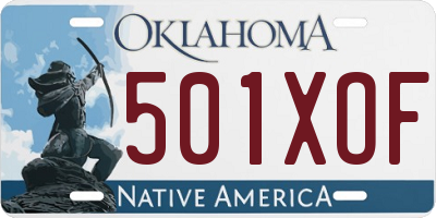 OK license plate 501XOF