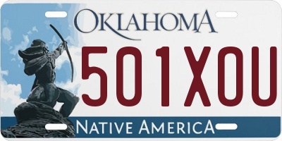 OK license plate 501XOU