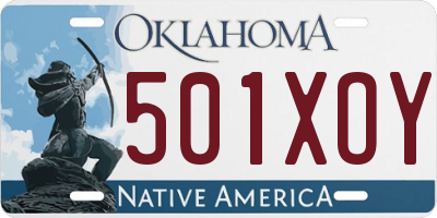 OK license plate 501XOY
