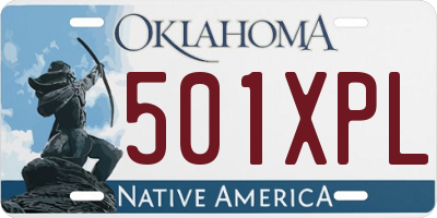 OK license plate 501XPL