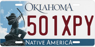 OK license plate 501XPY