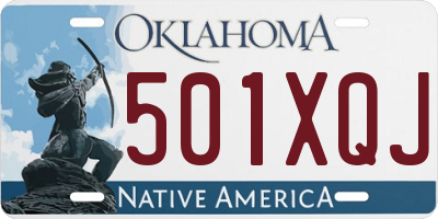 OK license plate 501XQJ