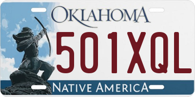 OK license plate 501XQL