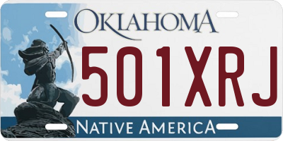 OK license plate 501XRJ