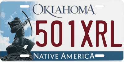OK license plate 501XRL