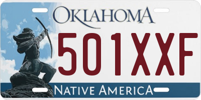 OK license plate 501XXF