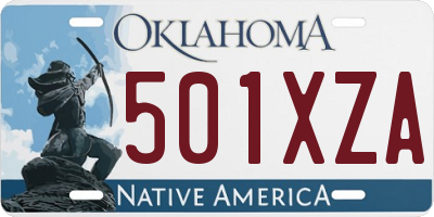 OK license plate 501XZA