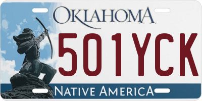 OK license plate 501YCK