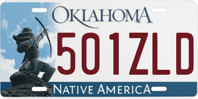 OK license plate 501ZLD