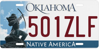 OK license plate 501ZLF