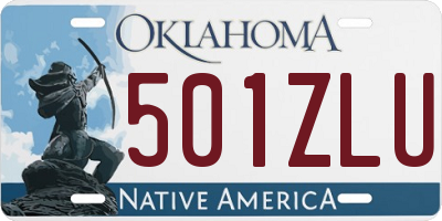 OK license plate 501ZLU