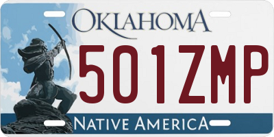 OK license plate 501ZMP