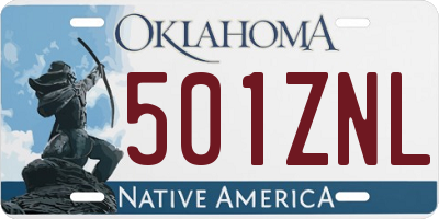 OK license plate 501ZNL