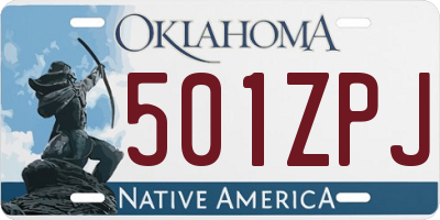 OK license plate 501ZPJ