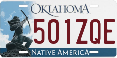 OK license plate 501ZQE