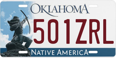 OK license plate 501ZRL