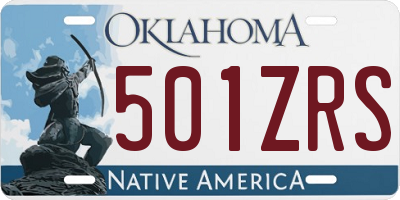 OK license plate 501ZRS
