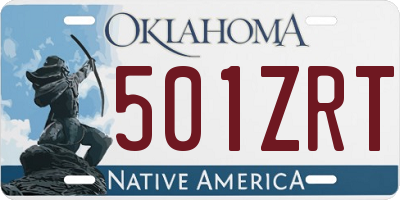 OK license plate 501ZRT
