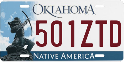 OK license plate 501ZTD
