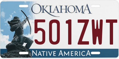 OK license plate 501ZWT