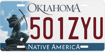 OK license plate 501ZYU