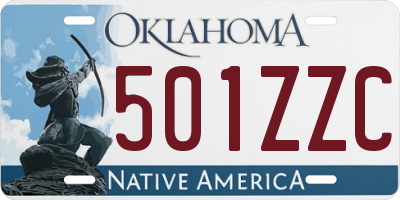 OK license plate 501ZZC