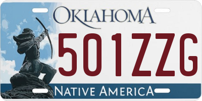 OK license plate 501ZZG