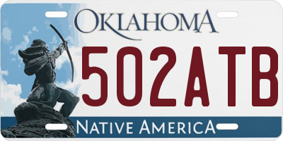 OK license plate 502ATB
