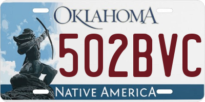 OK license plate 502BVC