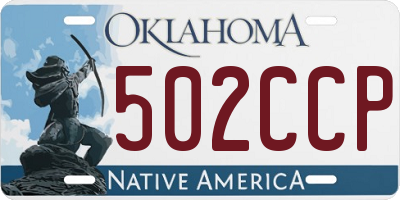 OK license plate 502CCP
