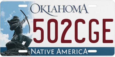 OK license plate 502CGE