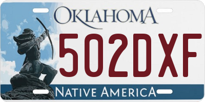 OK license plate 502DXF