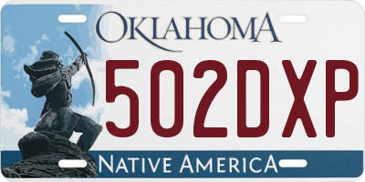 OK license plate 502DXP